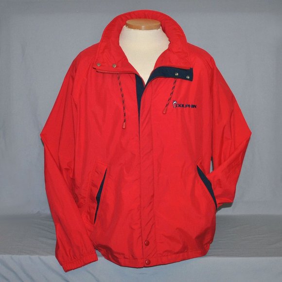 Vintage Swingster Windbreaker Jacket Mens Size XL Red & Blue logo Jacket - Picture 1 of 7